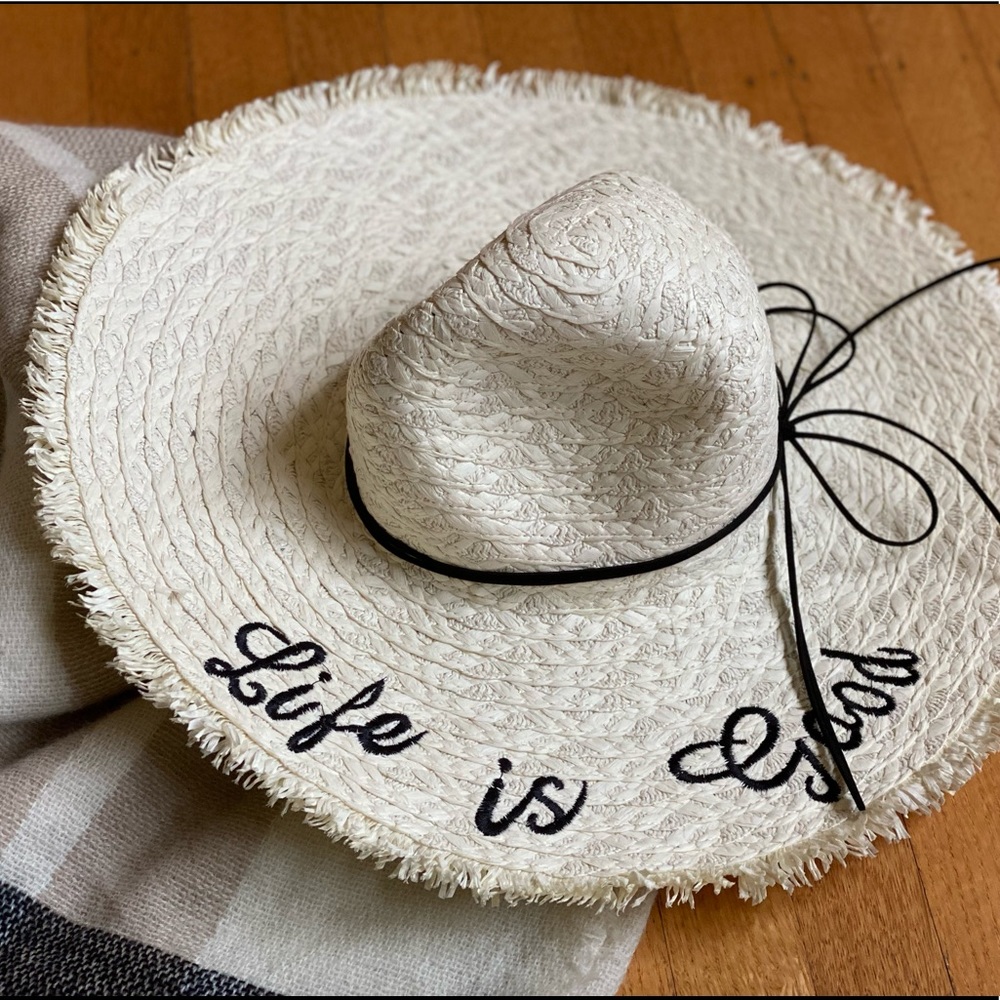 “Life Is Good” Floppy Beach Hat Vacation Hat 👒